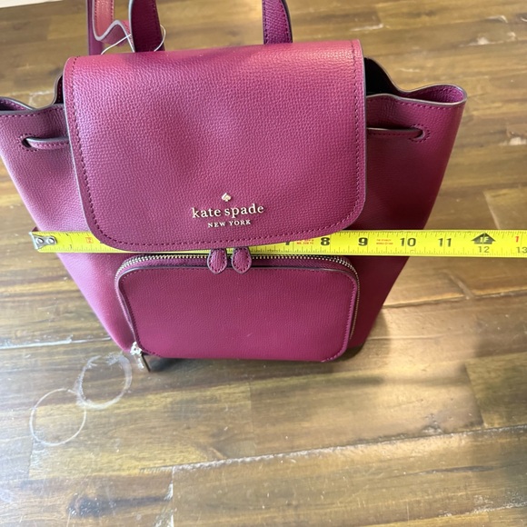 Kate Spade Deep Red Leather Burgundy Backpack - Picture 13 of 13